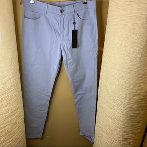 NEW Greyson soft Heron Blue 5 pocket golf pants Cotton blend. 34x32 NWT